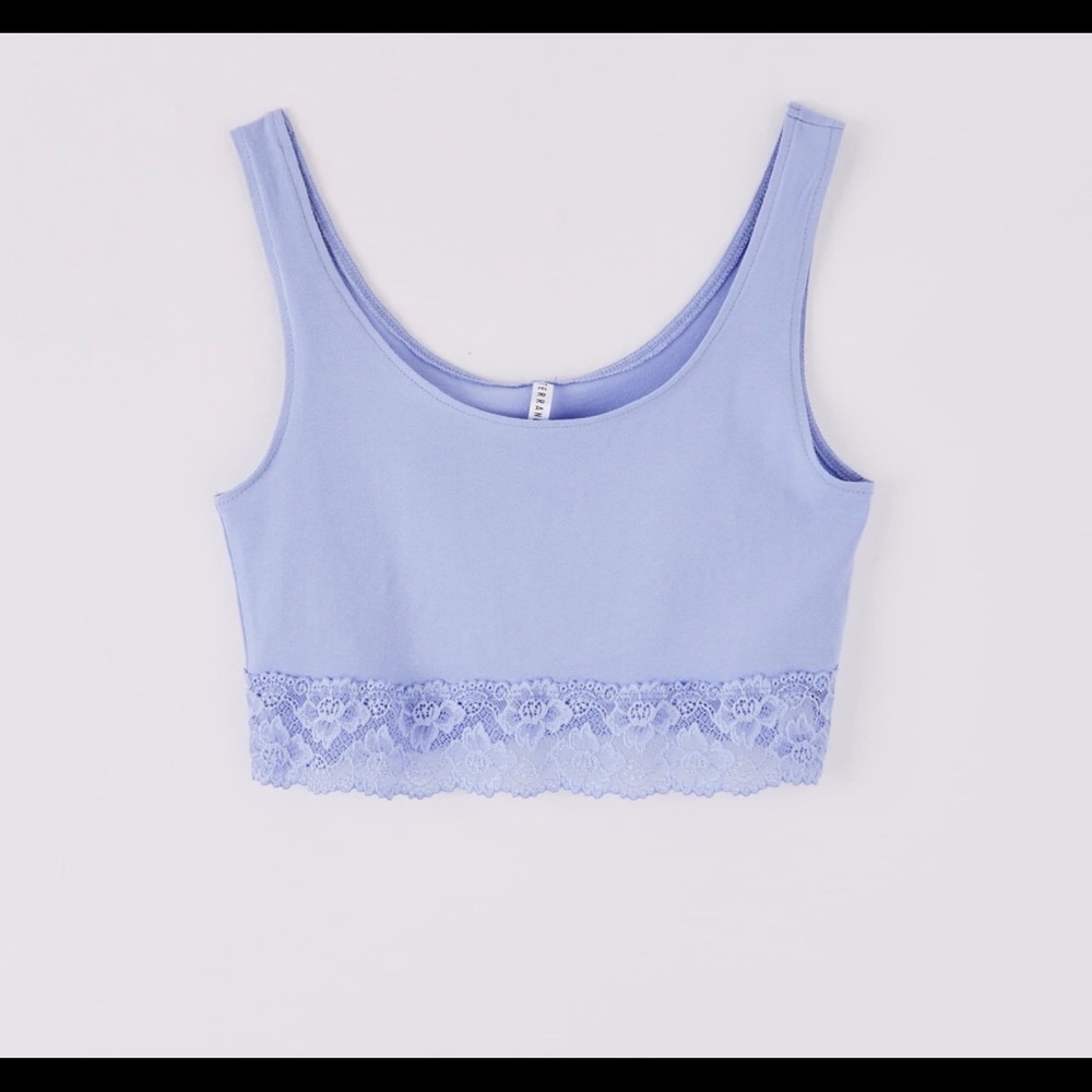 LACE-TRIM CROPPED TANK TOP